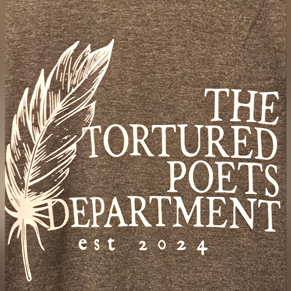 THE TORTURED POETS DEPARTMENT est 2024, Grey Graphic Tee, 2XL